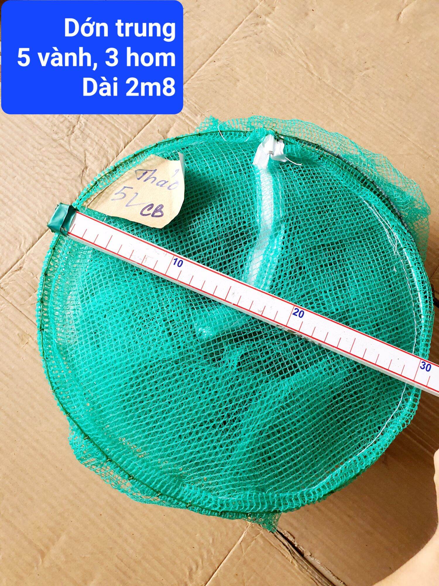Dớn đặt cá, bắt cá chặn sông size trung 5 vành, 2 hom, vành 35cm. dụng cụ bắt cá, bẩy tôm, tép