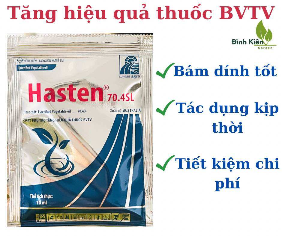 Chất bám dính hasten. tăng hiệu quả thuốc bvtv