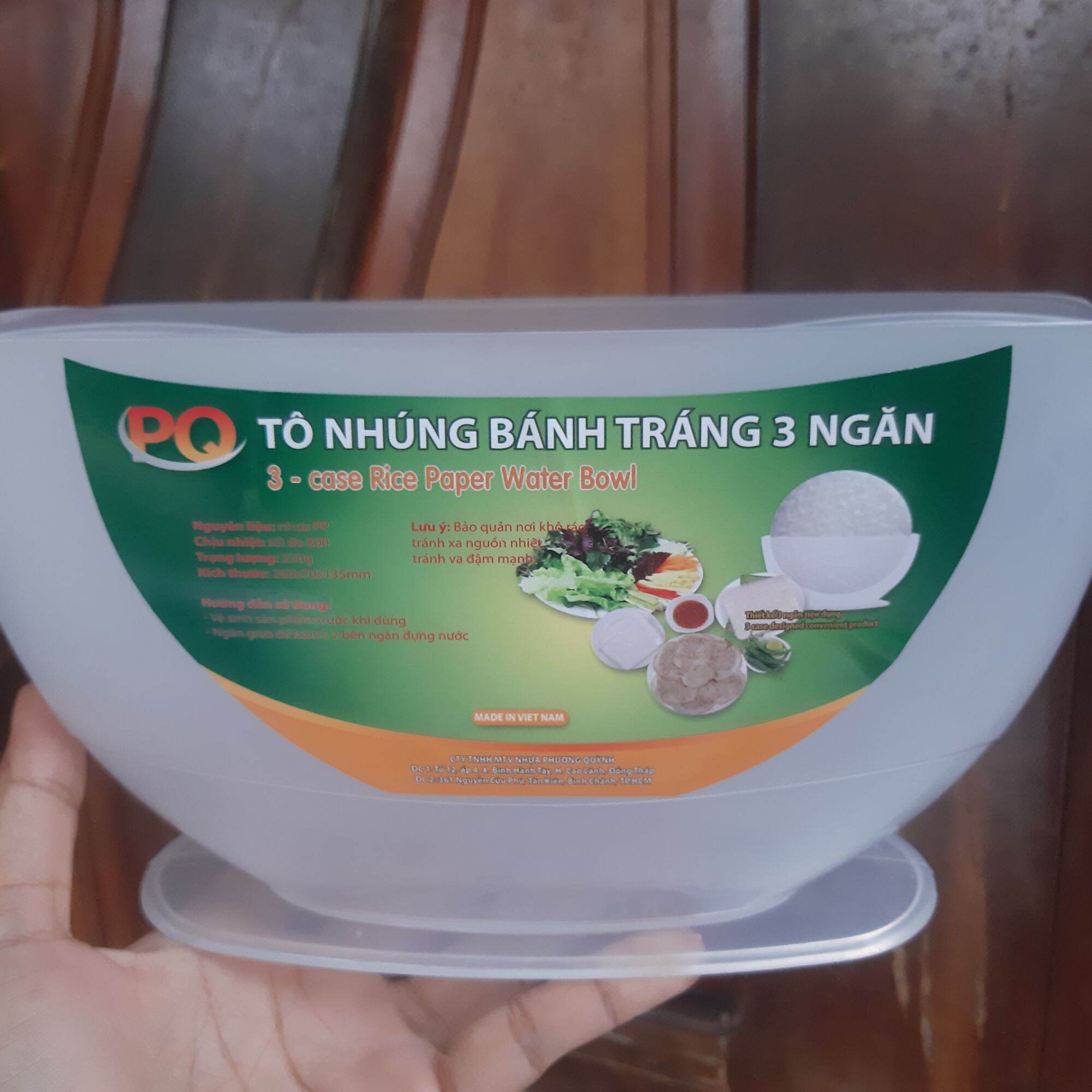 Tô nhúng bánh tráng 3 ngăn