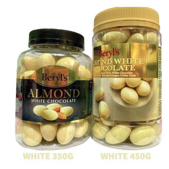 Socola Beryl’s Malaysia 450G white chocolate almond- socola trắng nhân hạnh nhân