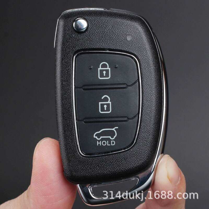 Vỏ chìa khóa gập hyundai elantra accent i10 i20, i30 2015 nhựa cao cấp chuẩn zin