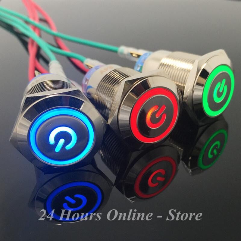 [ tặng jack cắm ] Công tắc led Power nhấn nhả On / Off