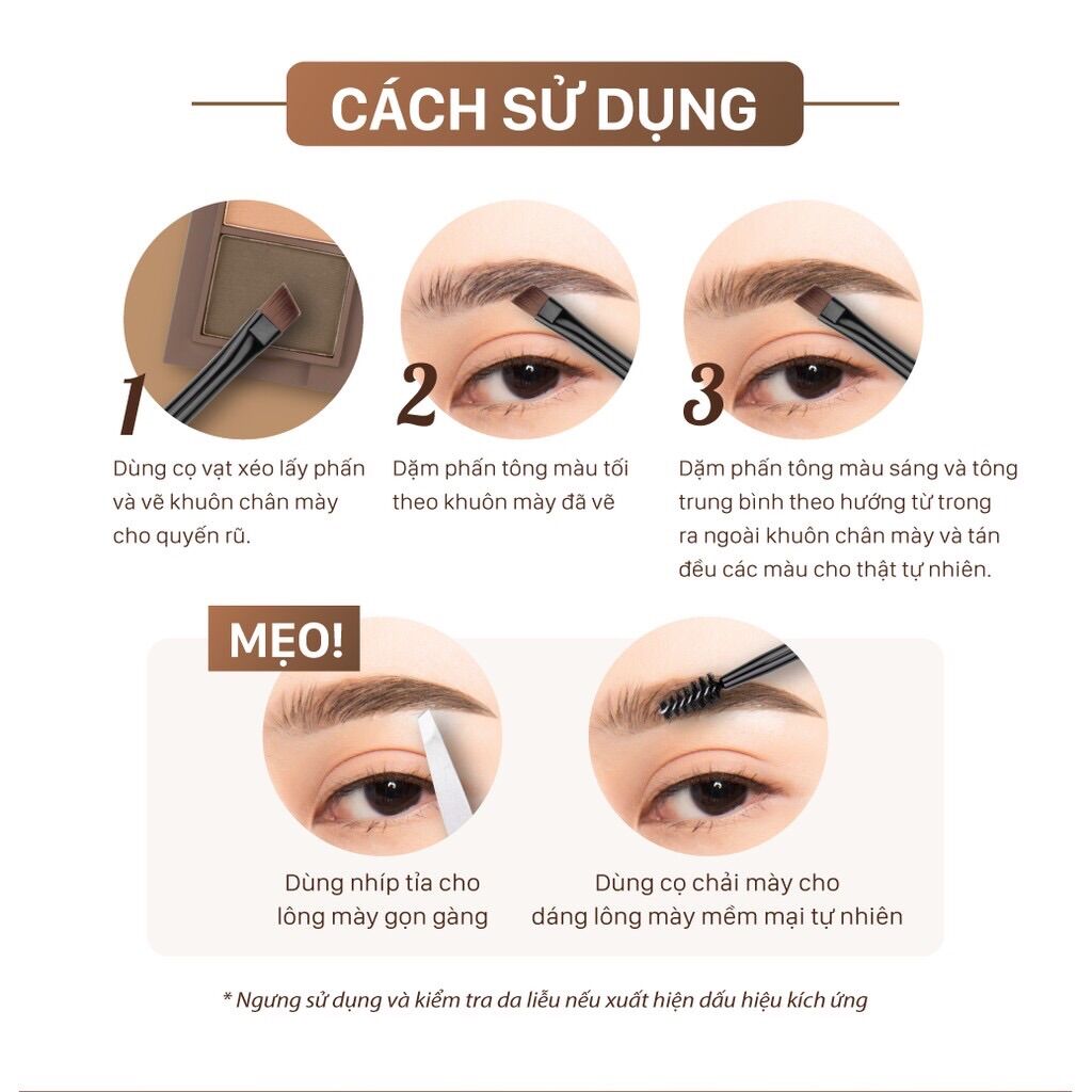Phấn kẻ chân mày Cathy Dolll Trio Eyebrow Kit