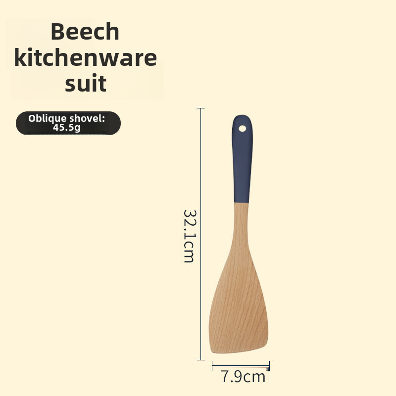 Xẻng Gỗ Sồi 202411 Xẻng Xào Rau Chảo Chống Dính Gia Dụng Xẻng Gỗ Sồi Chịu Nhiệt Cao Nồi Gỗ Cán Dài Muôi Canh Gỗ