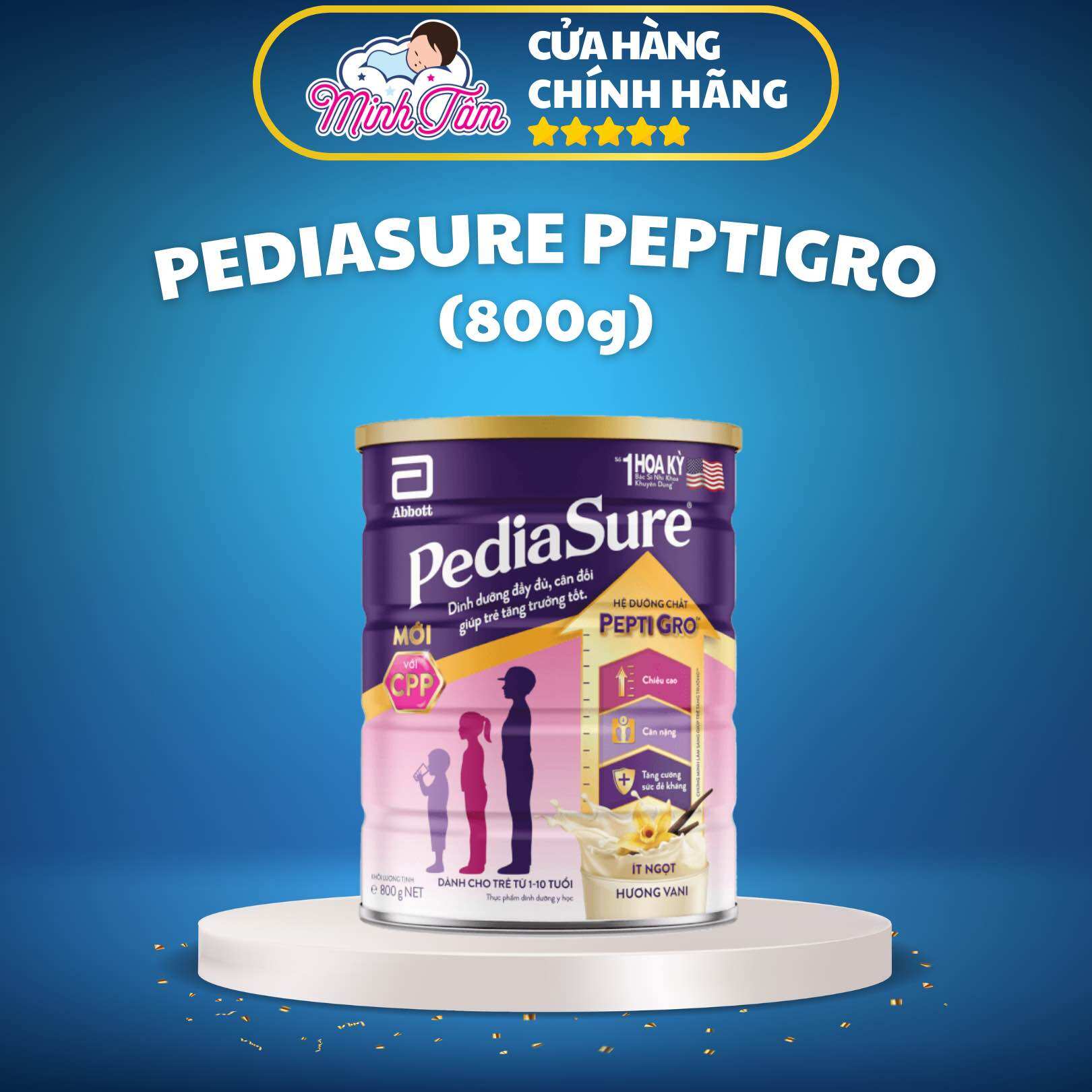 Sữa bột Abbott PediaSure PEPTI GRO (800g)