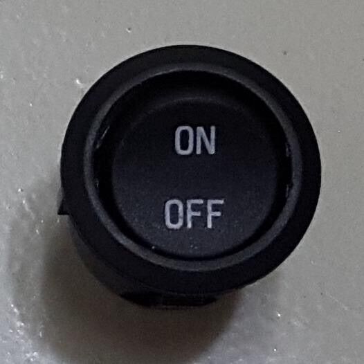 Công tắc bập bênh tròn đen trắng ON - OFF 2 chân