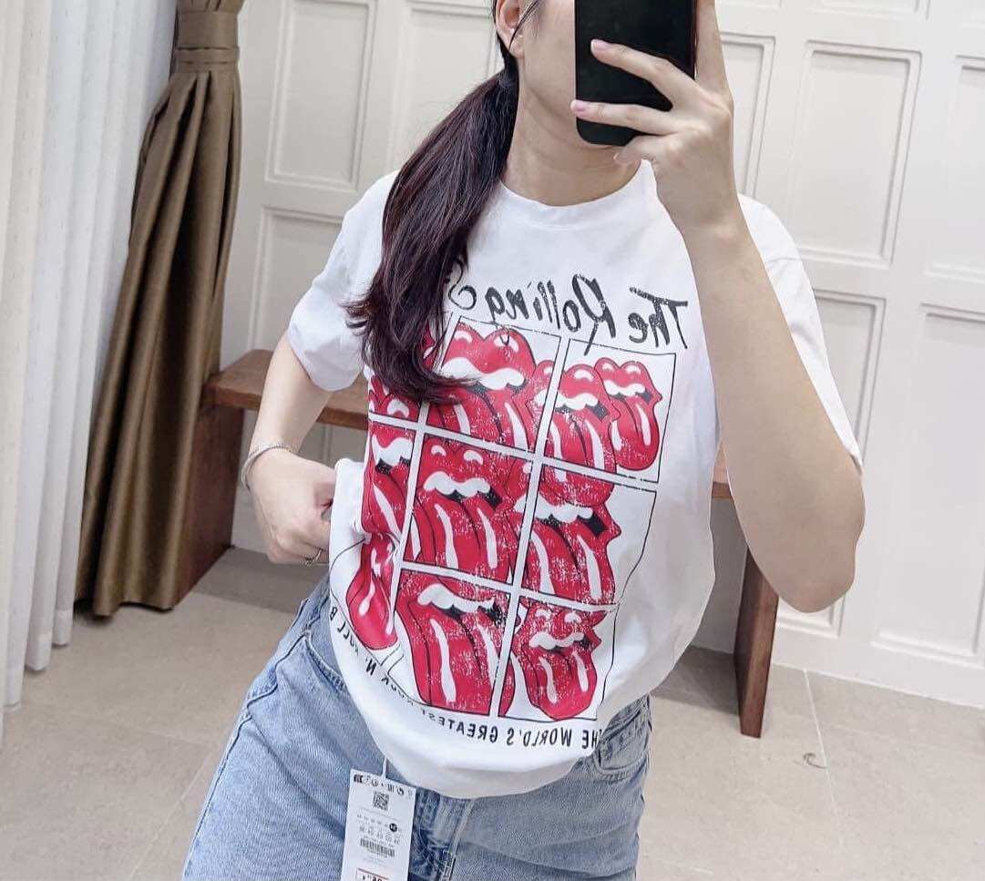 Áo zara xuất xịn hoạ tiết size s m