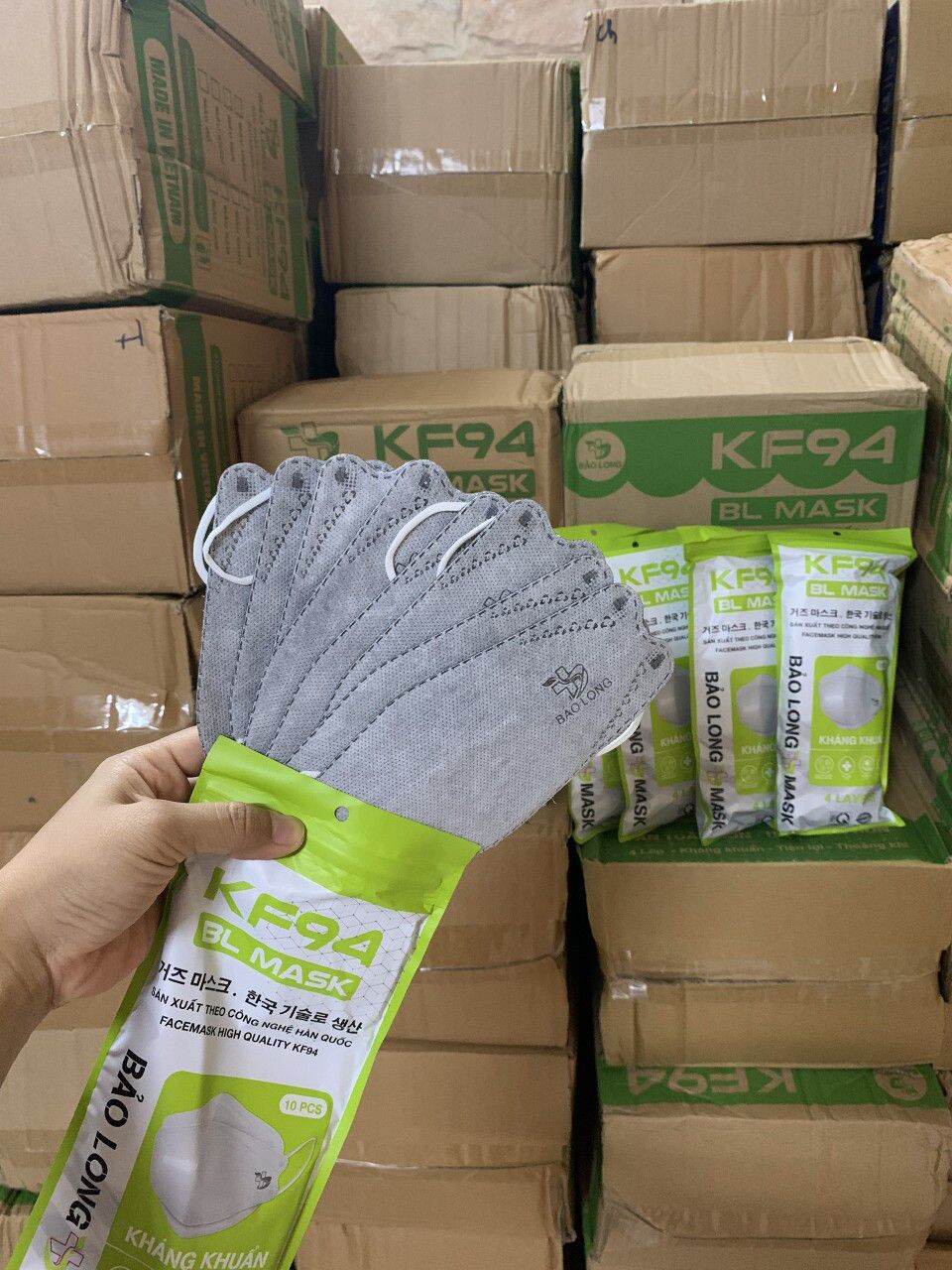 Khẩu trang 4D KF94 Bảo Long (thùng 300 cái)