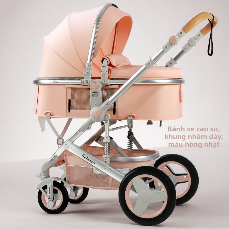 High View Bidirectional Folding Lightweight and Portable Independent Shock Absorption Baby Stroller - 8