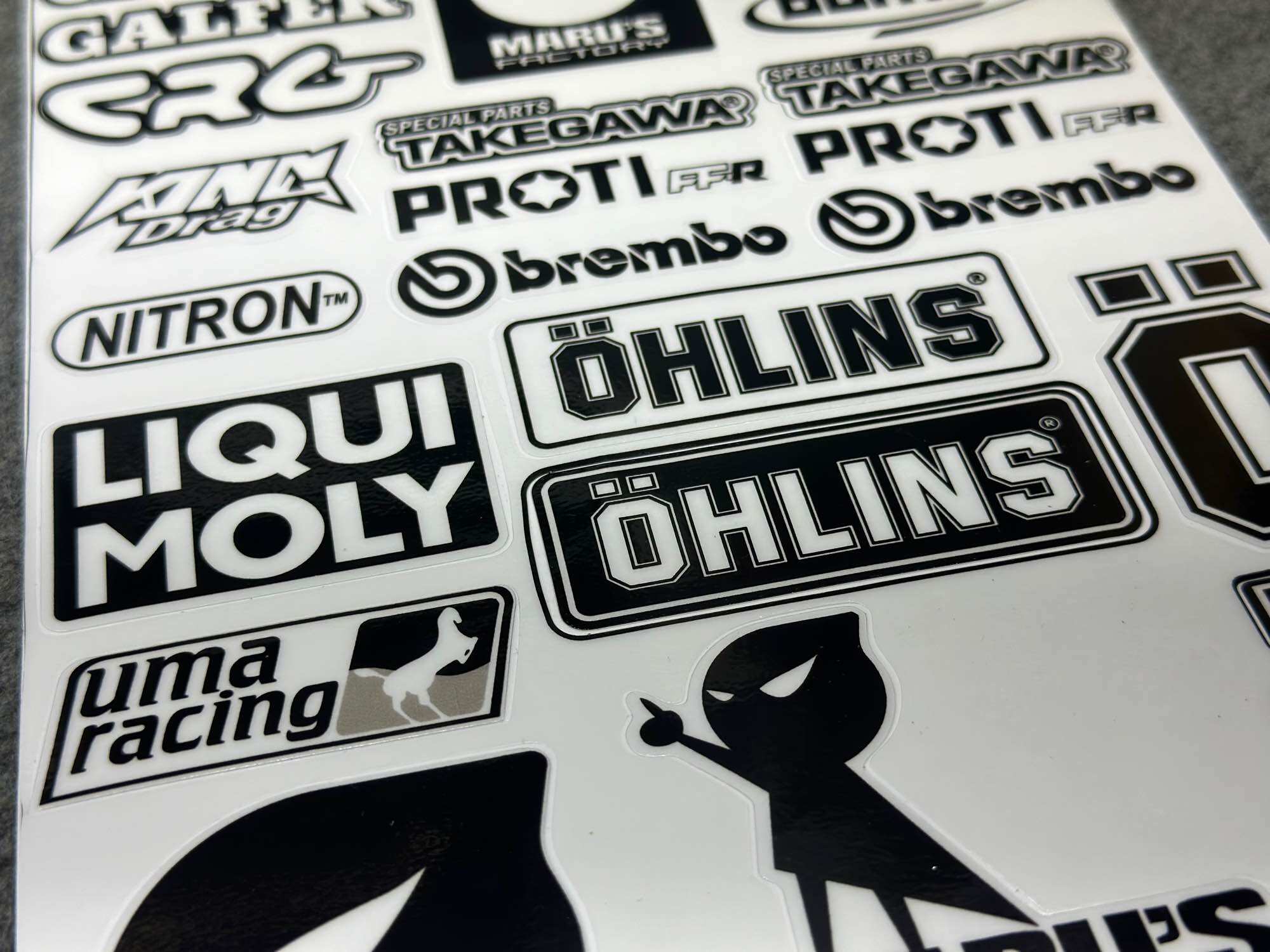 [ 1 TẤM ] TEM STICKER TRẮNG ĐEN TRONG SUỐT ( DÁN XE TRẮNG ) DÁN TRANG TRÍ XE