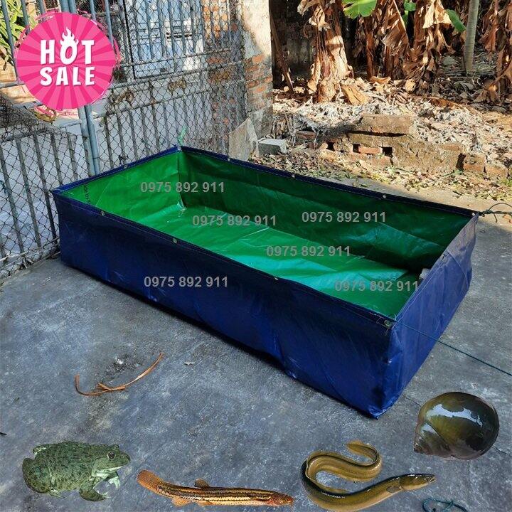 bể bạt ươm ốc ,ếch , cá 2x1x0,5 - chất liệu bạt sịn