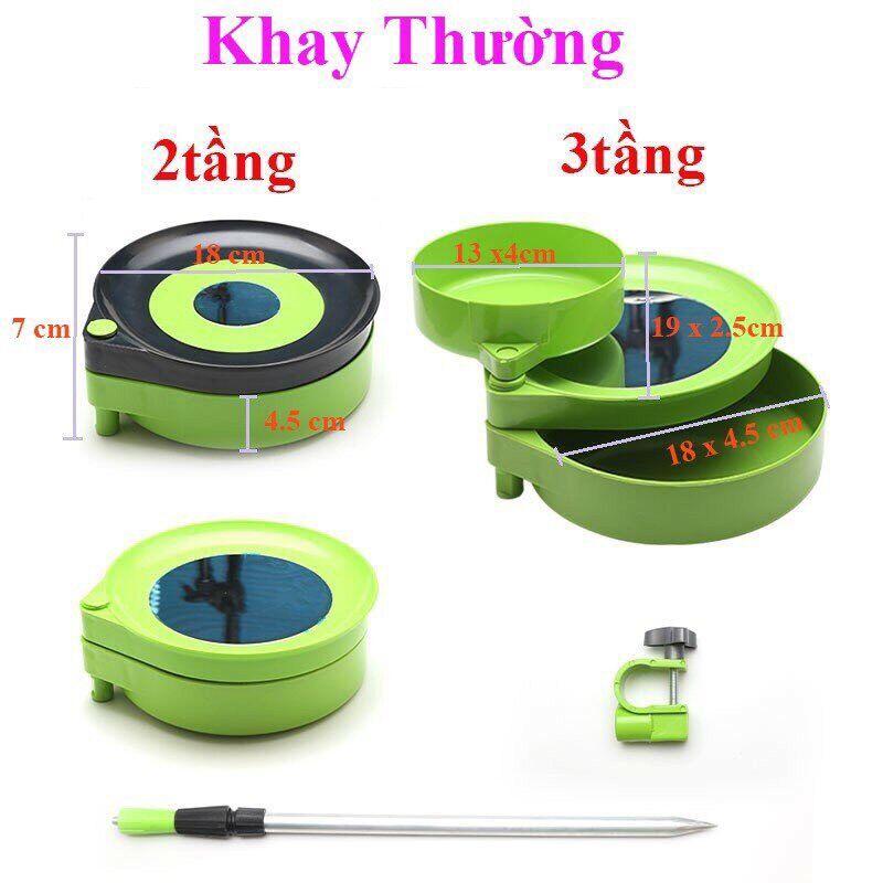 Khay đựng mồi câu đài câu đơn phụ kiện câu cá