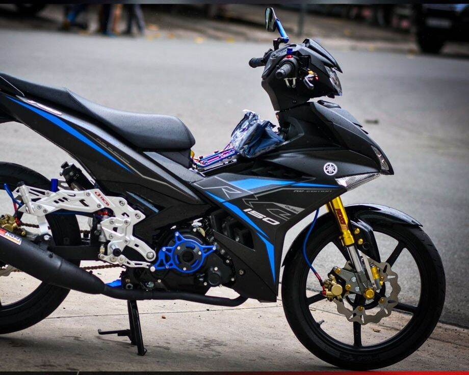 Tem rời exciter 150 đen phối xanh rc