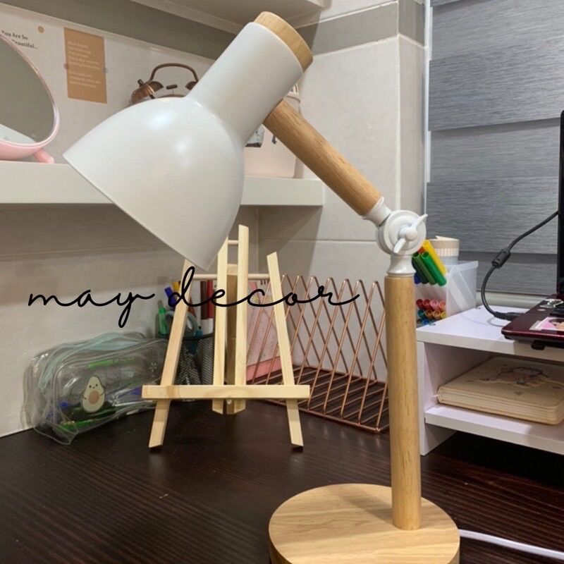 Đèn học đế gỗ bảo vệ mắt Décor phong cách Hàn Quốc - MAY.DECOR