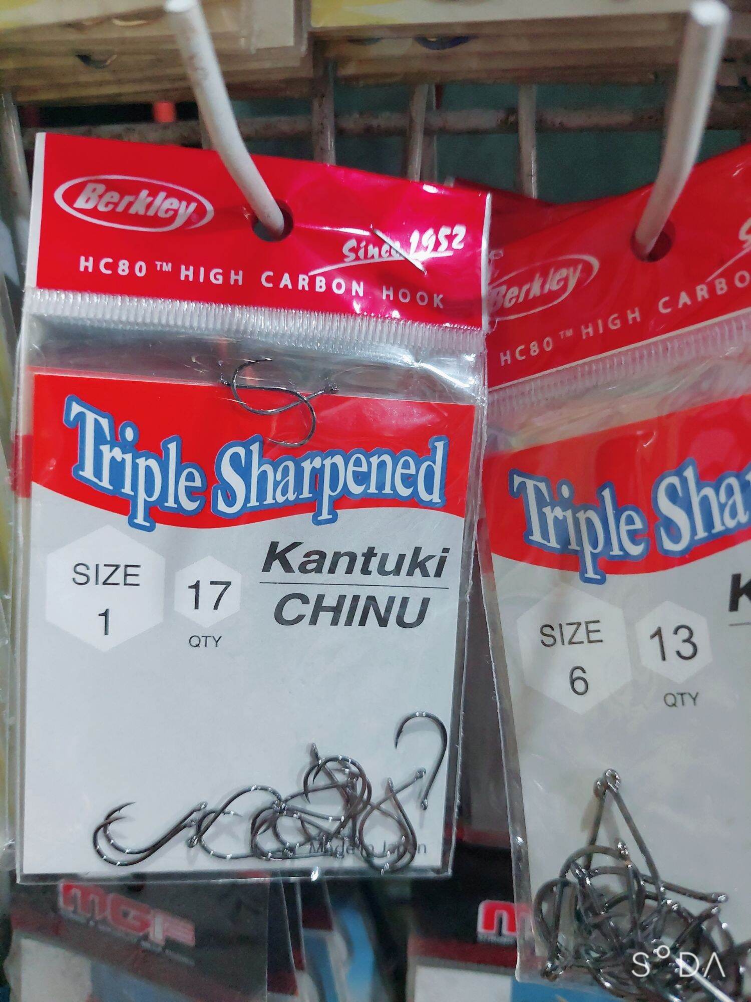 [Lưỡi Câu] 1 Bọc Lưỡi Câu Chinu đỏ Berkley Size 1.2.3.4.5.6