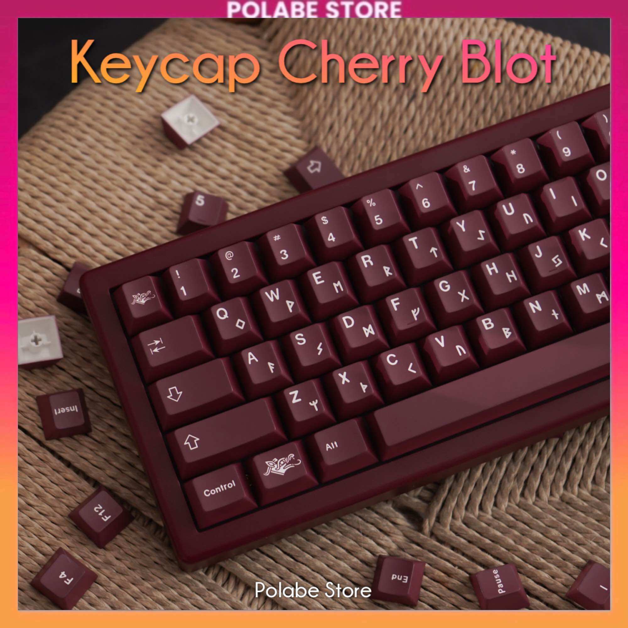 Keycap Cherry Blot PBT Cherry Profile bàn phím cơ Keycap GMK Clone - Polabe Store