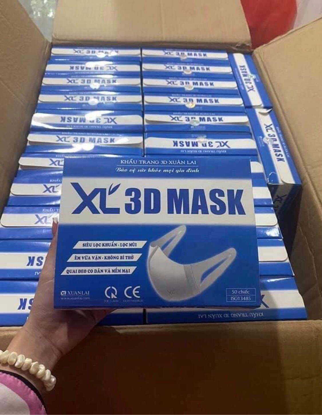 Hộp 50 chiếc Khẩu Trang 3D Mask XL Xuân Lai