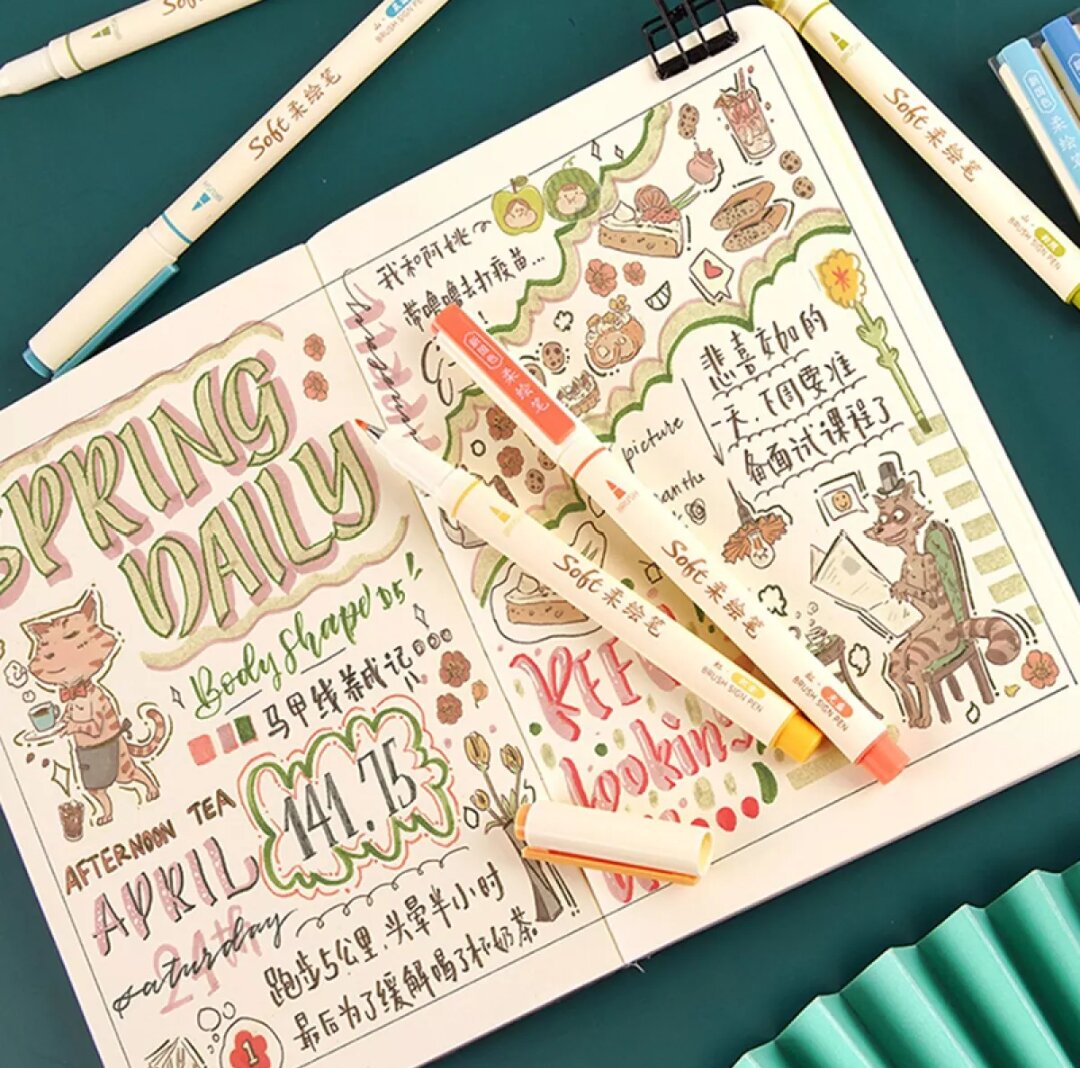 [ Đủ 48 màu]Bút Viết thư pháp calligraphy soft brush pen