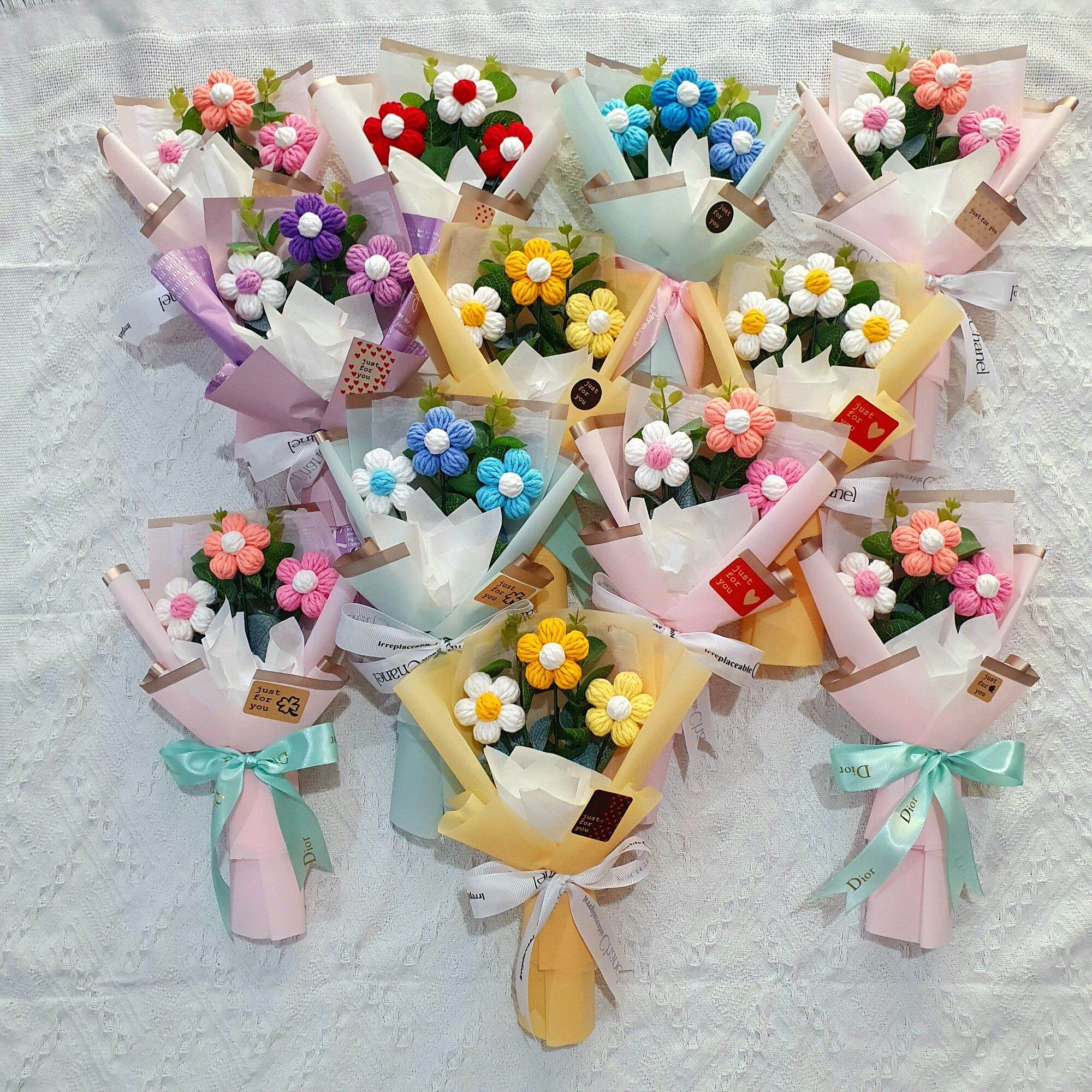 [Quà tặng] Bó hoa len handmade xinh xắn