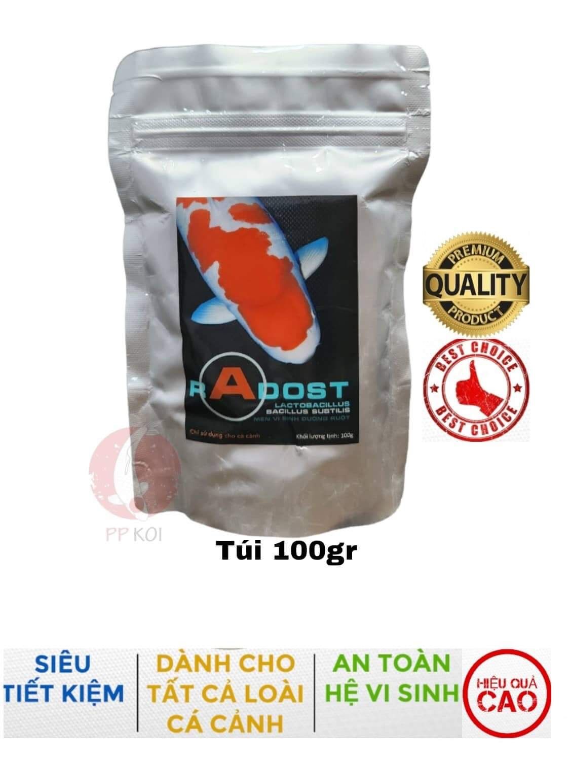 Men vi sinh đường ruột Radost chuyên dùng cho cá Koi cá Vàng cá Rồng và Guppy... - Túi 100gr