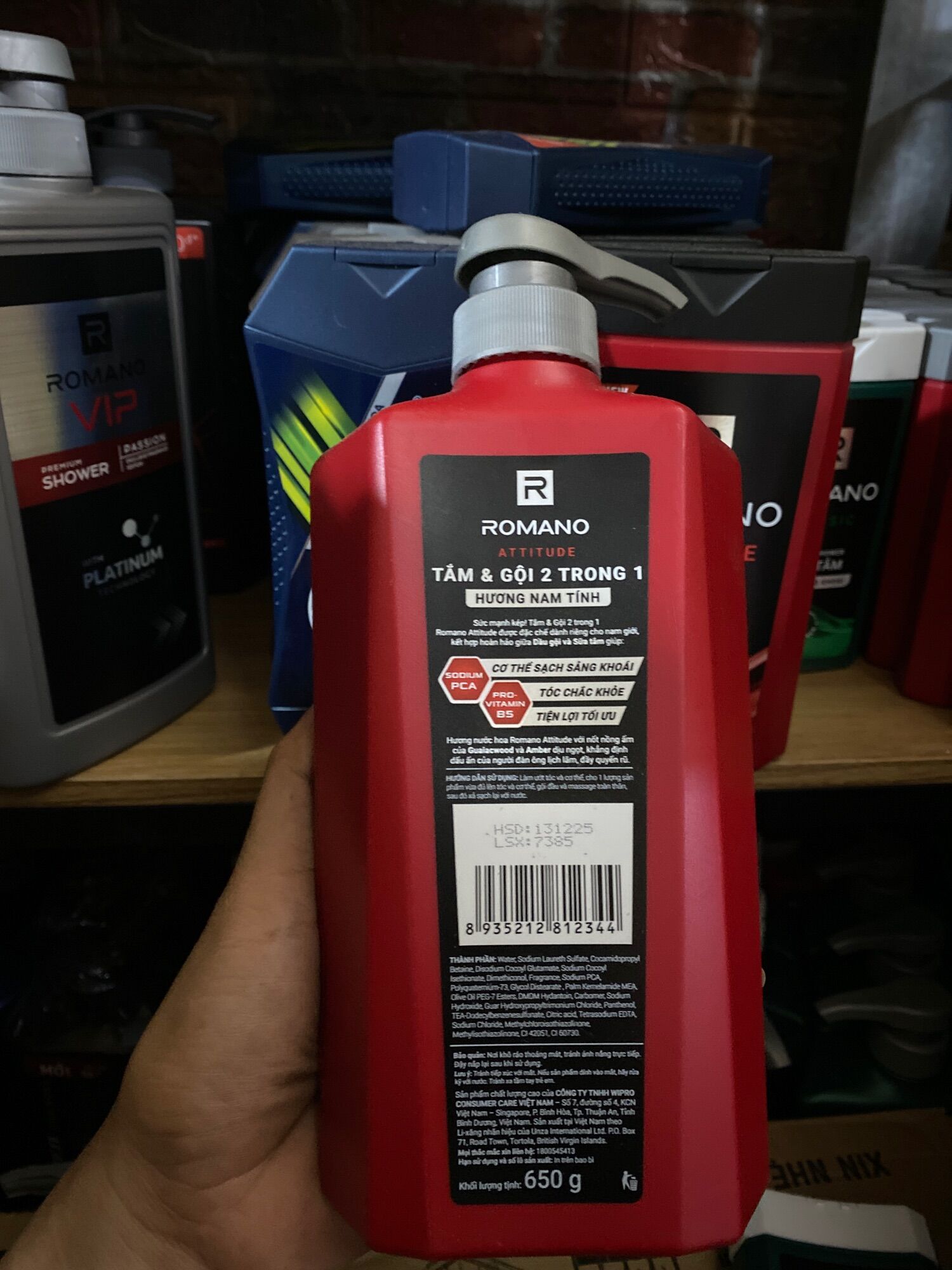 Tắm gội romano 650g