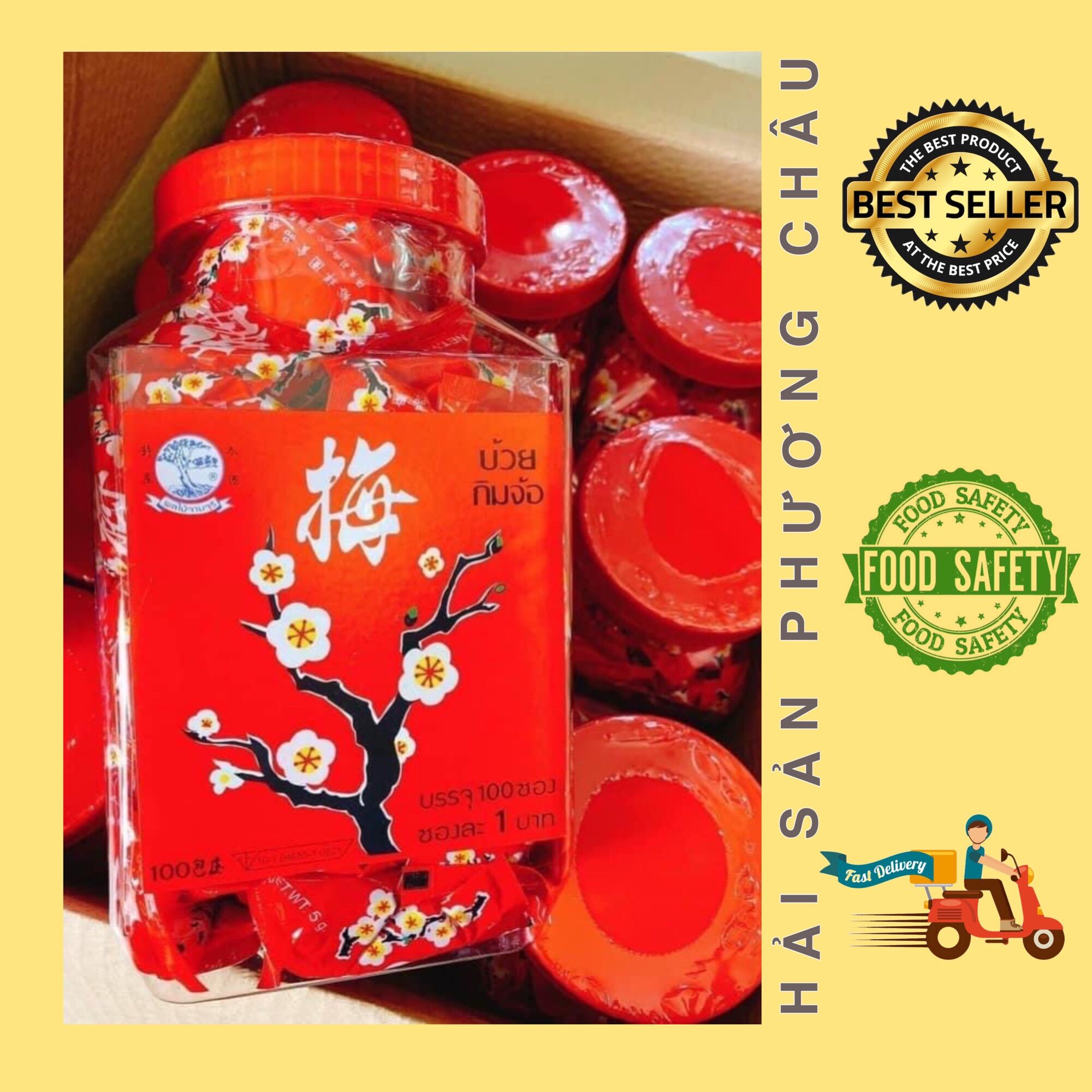 Xí muội hoa anh đào hoa mai Thái Lan thơm ngon 1 gói