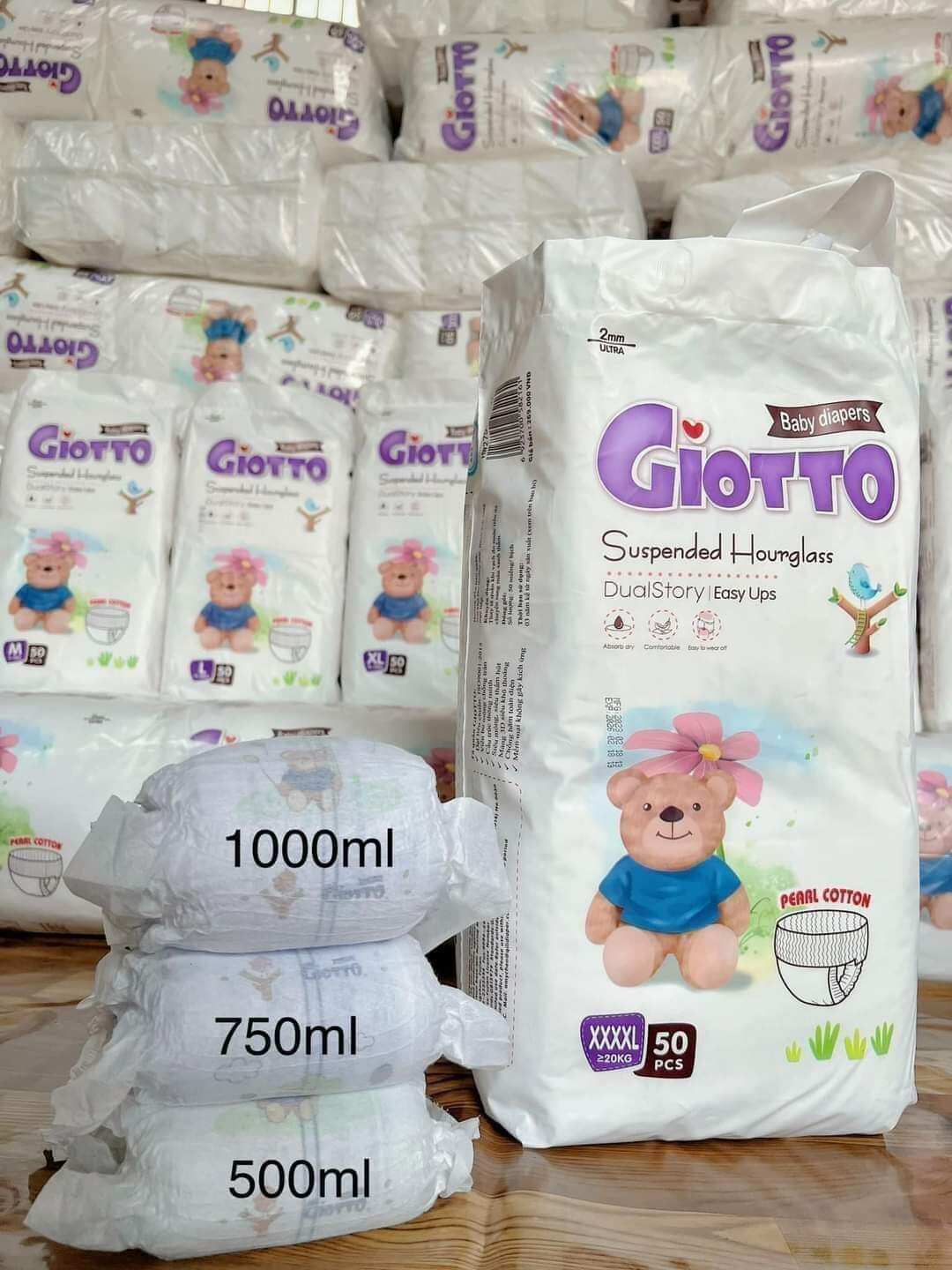 Bỉm quần gấu Giotto thấm hút tốt