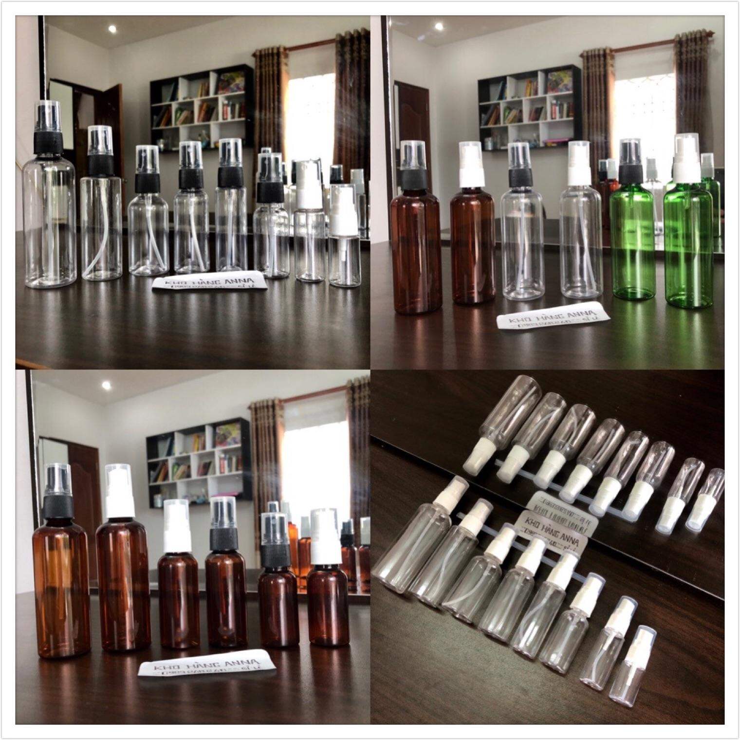 50 Chai Nhựa Trong suốt xịt sương - Combo 50 chai pet 10ml / 20ml / 30ml / 50ml / 100ml - Chai nhựa chiết Mỹ phẩm - Chai xịt phun sương nhỏ - chai đựng nước rửa , chiết nước hoa ....