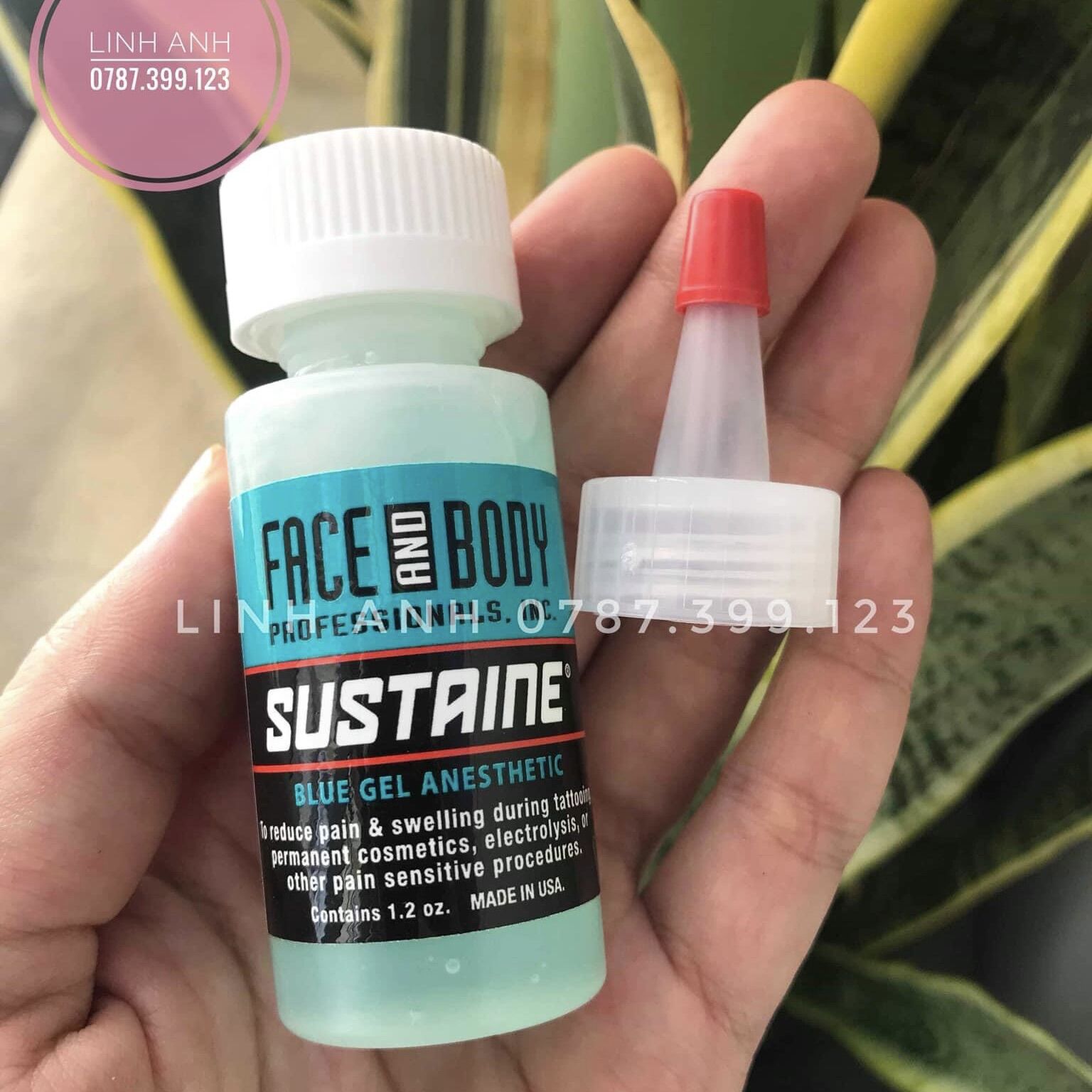 Tê xanh mỹ sustaine usa hỗ trợ phun xăm