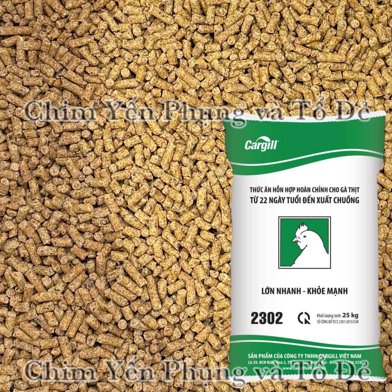 1kg Cám cho Gà Thịt Cargill 2302 (Từ 22 ngày đến xuất chuồng)