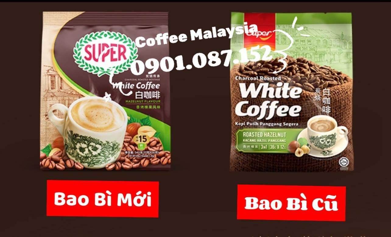 White Coffee Super Hazelnut - Cafe trắng vị hạt phỉ