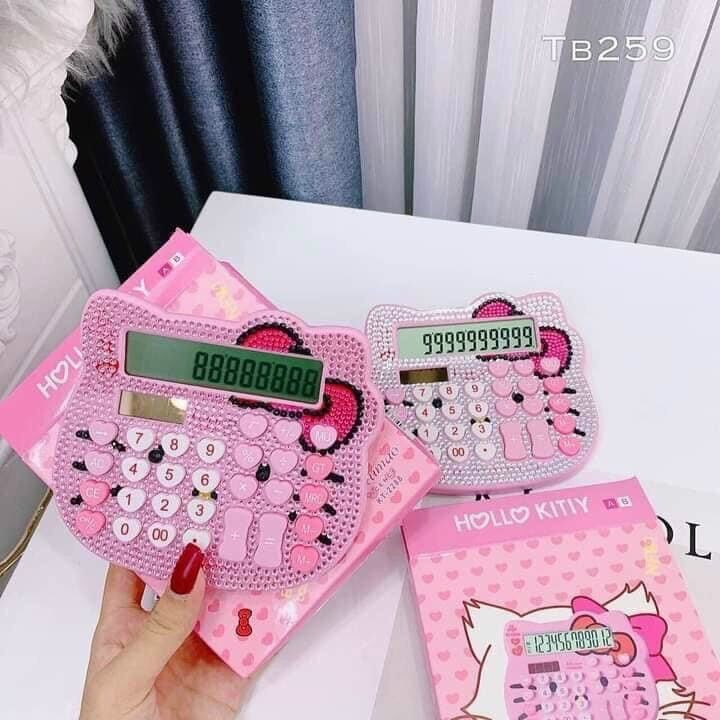 Máy tính hello kitty đính đá