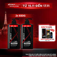 Combo 2 Dầu gội X-Men for Boss hương trầm đầy nội lực Intense với Ultra Keratin© mới 650g