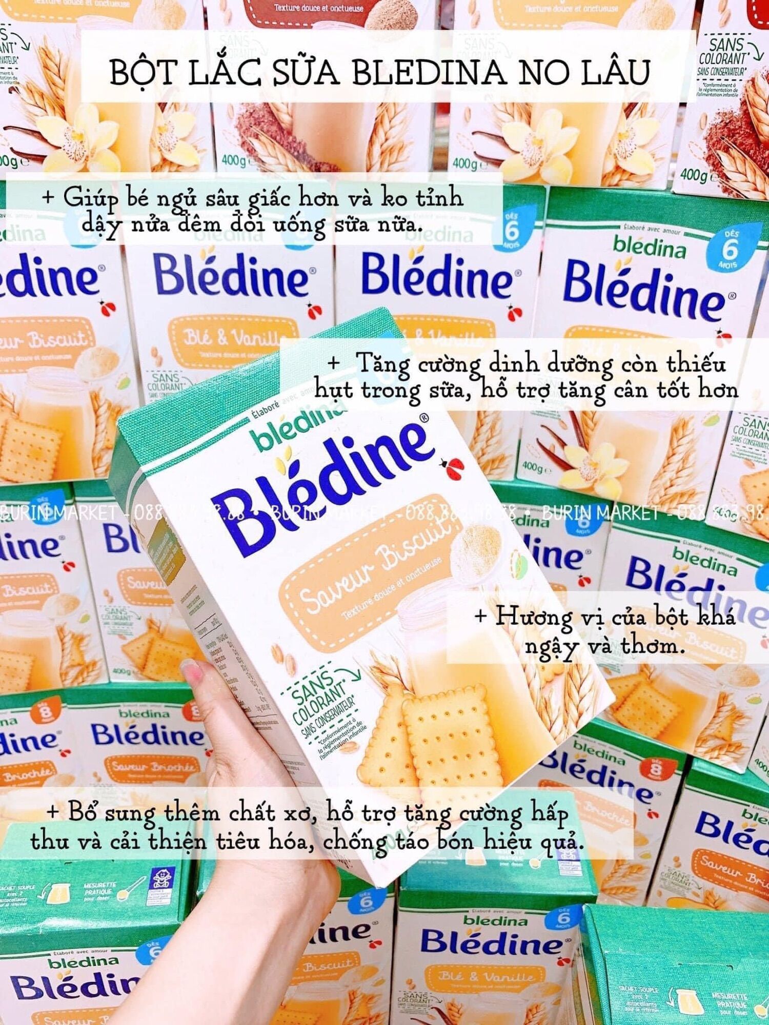 Bột lắc sữa Bledine Pháp 400g cho bé từ 6 tháng tuổi