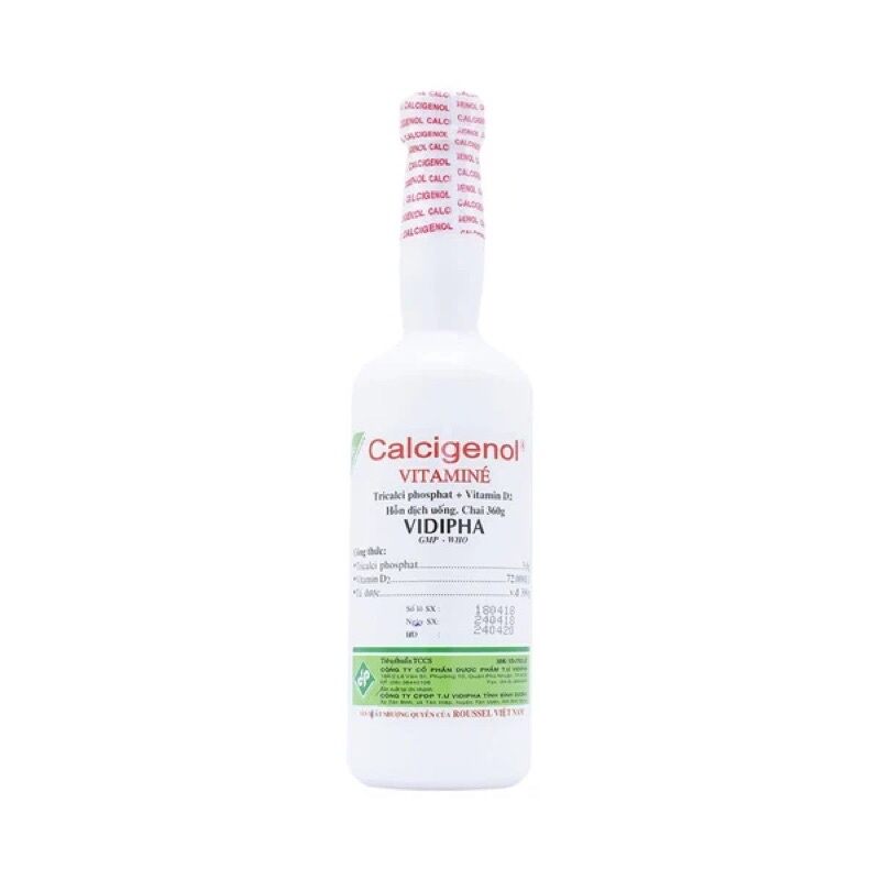 Siro bổ xương cho bé calcigenol chai 360ml