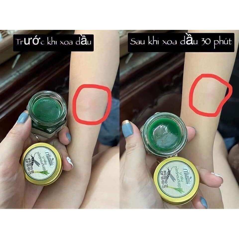 DẦU CÙ LÀ GREEN HERB MUỖI SẢ (nắp thiếc) - THAI LAN 20Gr