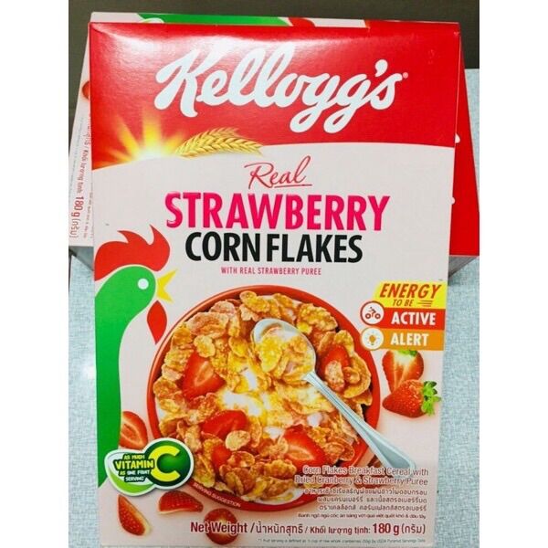 Ngũ cốc ăn sáng Kellogg's Corn Flakes Strawberry 180g