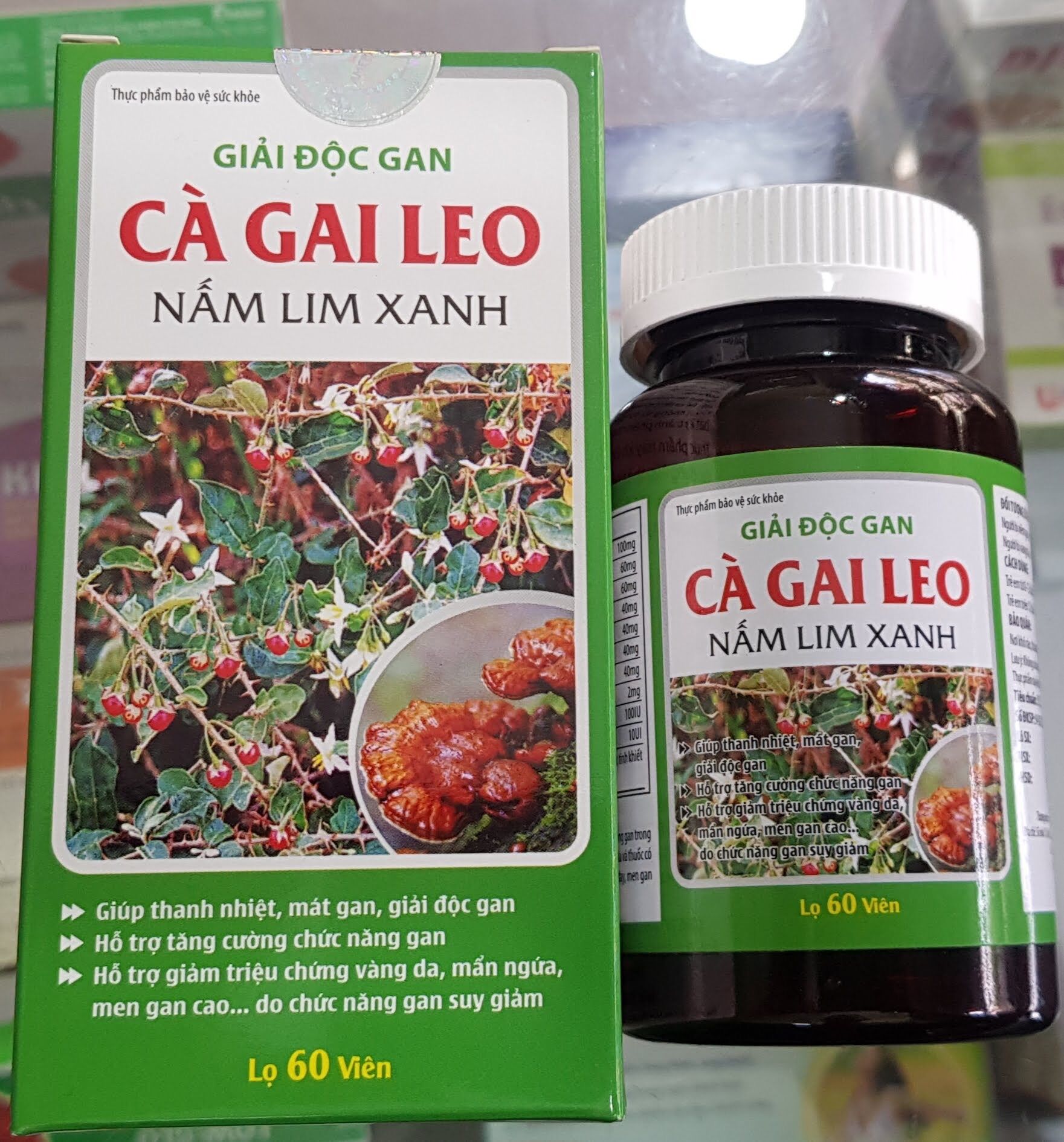 GIẢI ĐỘC GAN CÀ GAI LEO NẤM LIM XANH