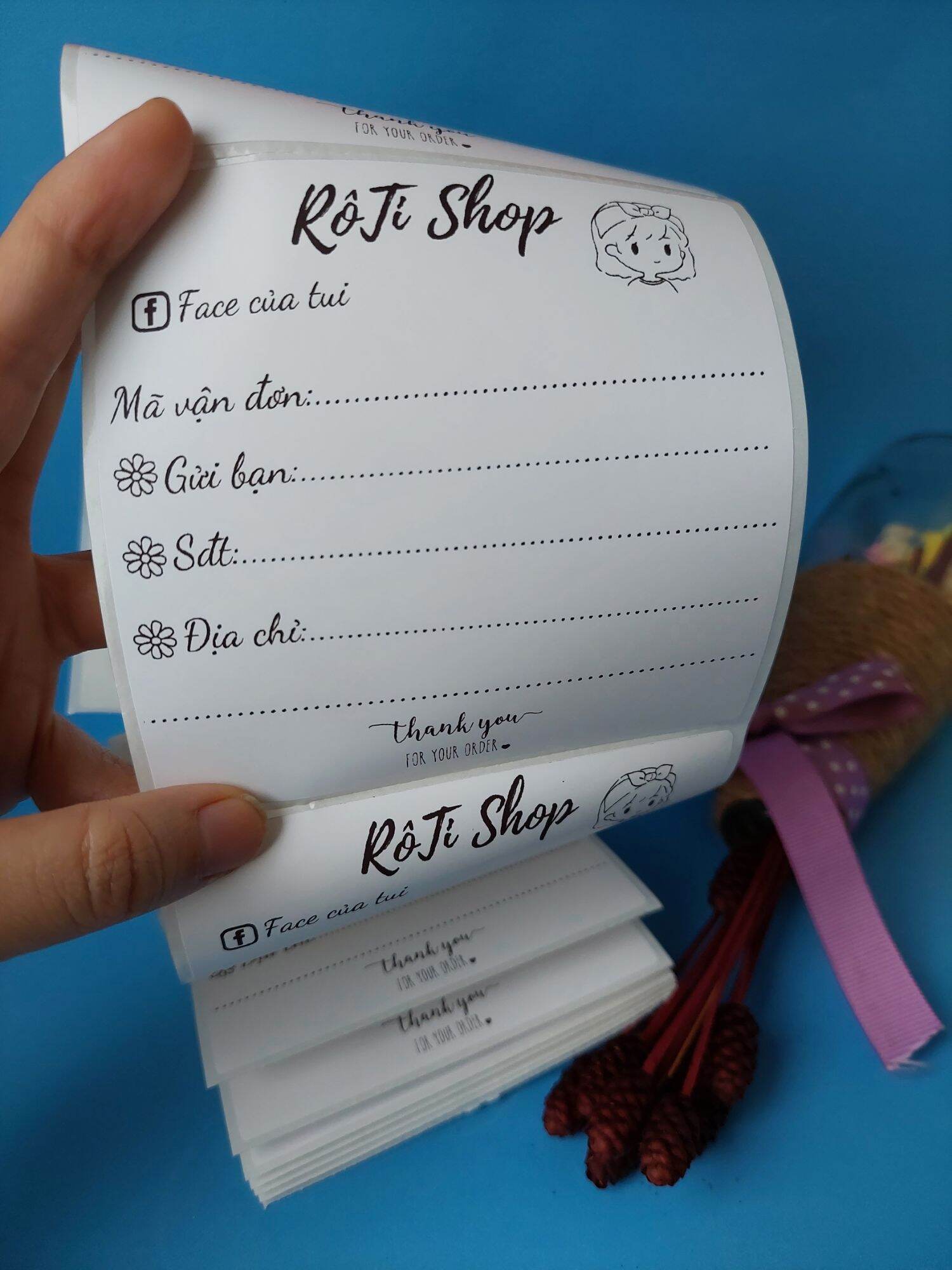 50 Phiếu Ship Hàng Mã Vận Đơn Kích Thước 10x10cm