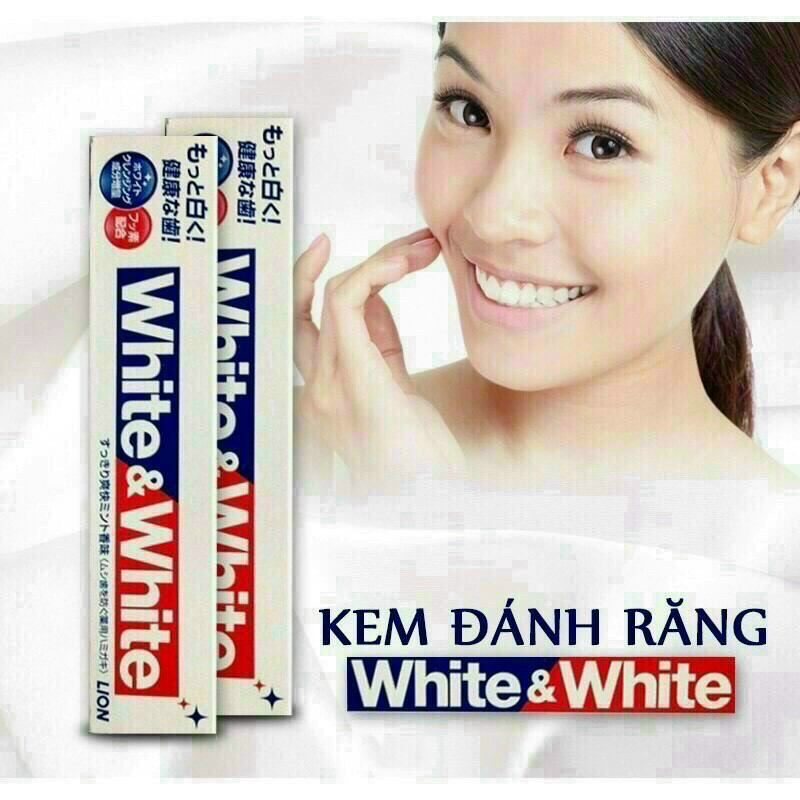 Kem đánh răng lion white & white 150g
