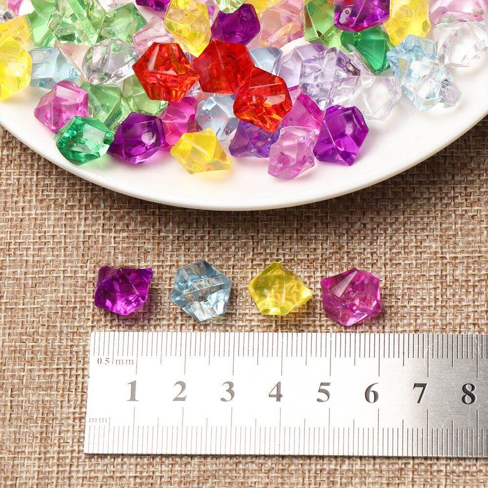 set 10 viên đá nhựa màu, trong suốt chụp ảnh sản phẩm, phụ kiện, thả bể cá, chậu cây cảnh