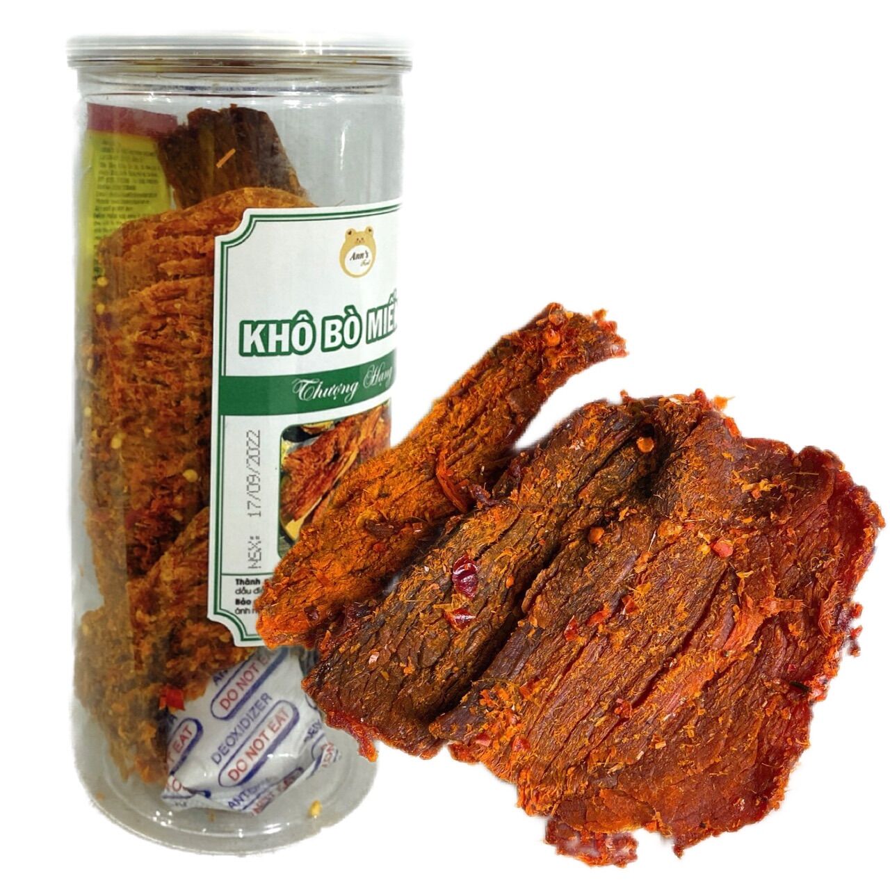Hủ 300gr khô bò mềm nguyên miếng siêu ngon. date mới 6 tháng.