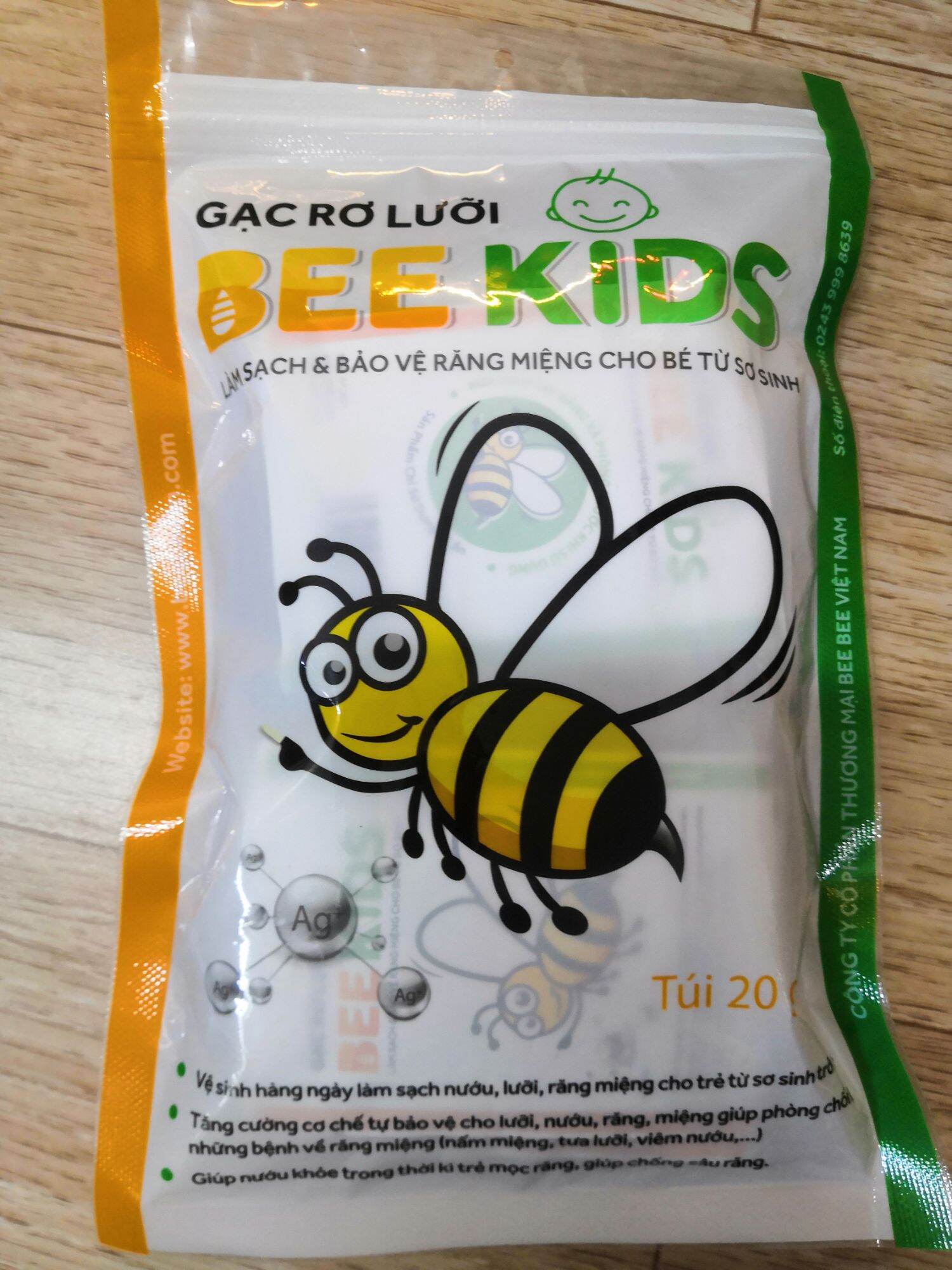 Gạc rơ lưỡi Bee Kids túi 20 chiếc