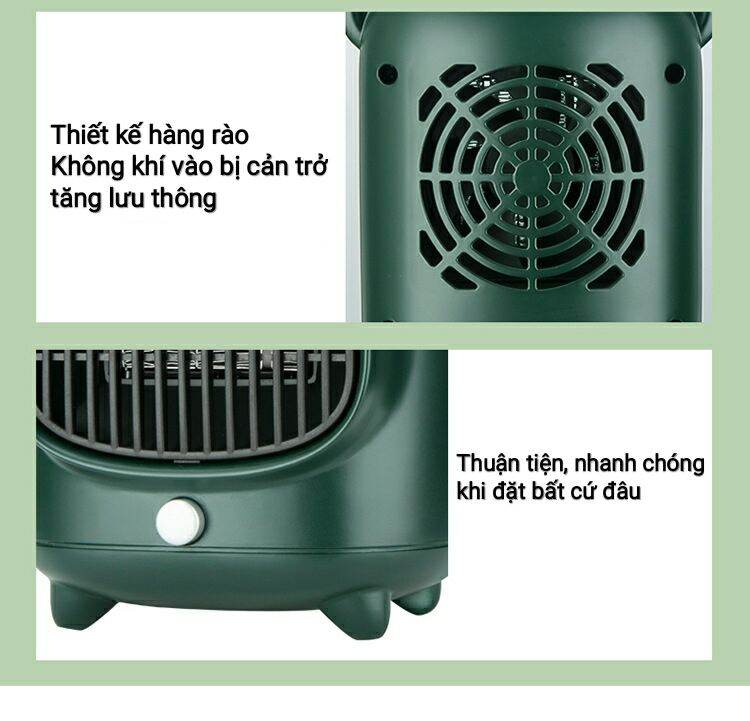 Quạt Sưởi Gốm Mini Space Heater Công Suất 500W