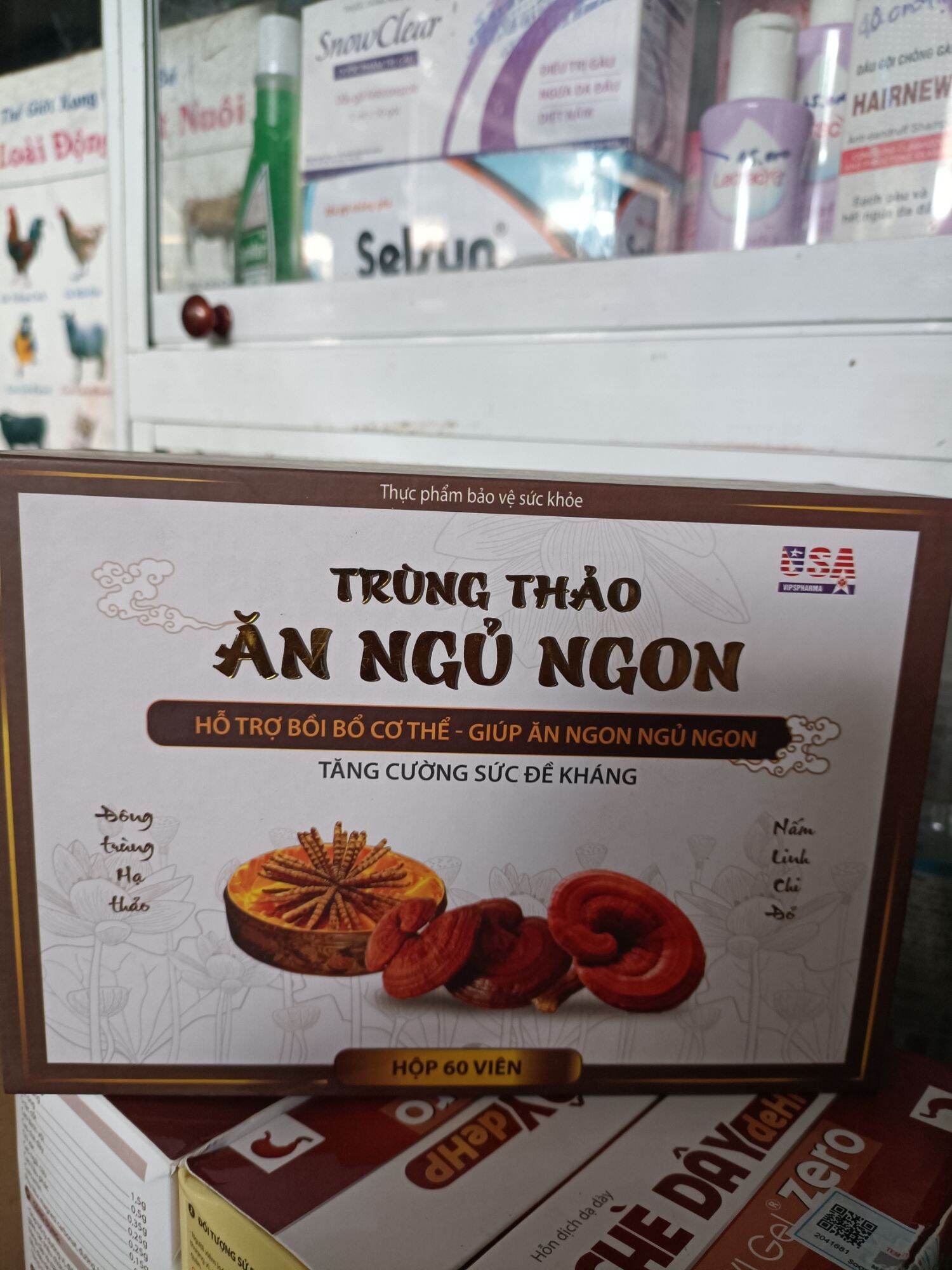 Trùng thảo ăn ngủ ngon Usa vip mẫu mới -Bồi bổ sức khoẻ H/60V