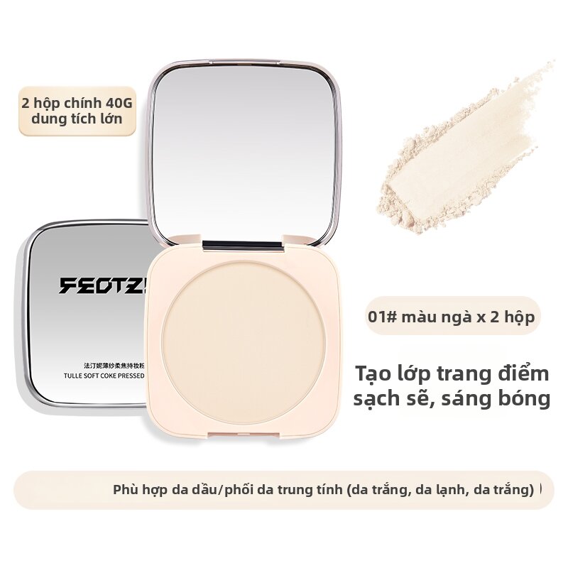 Feotznw | Matte Finish Long-lasting Face Powder Oil Control - 3