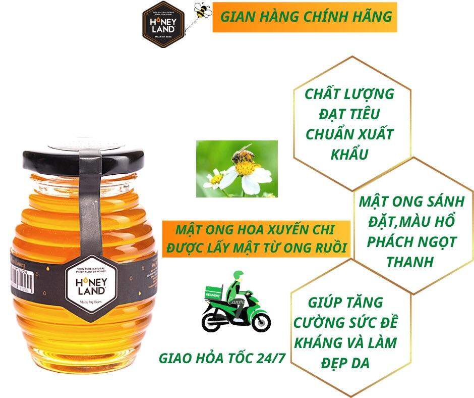 Mật ong Hoa Xuyến Chi HONEYLAND 110G mật ong nguyên chất