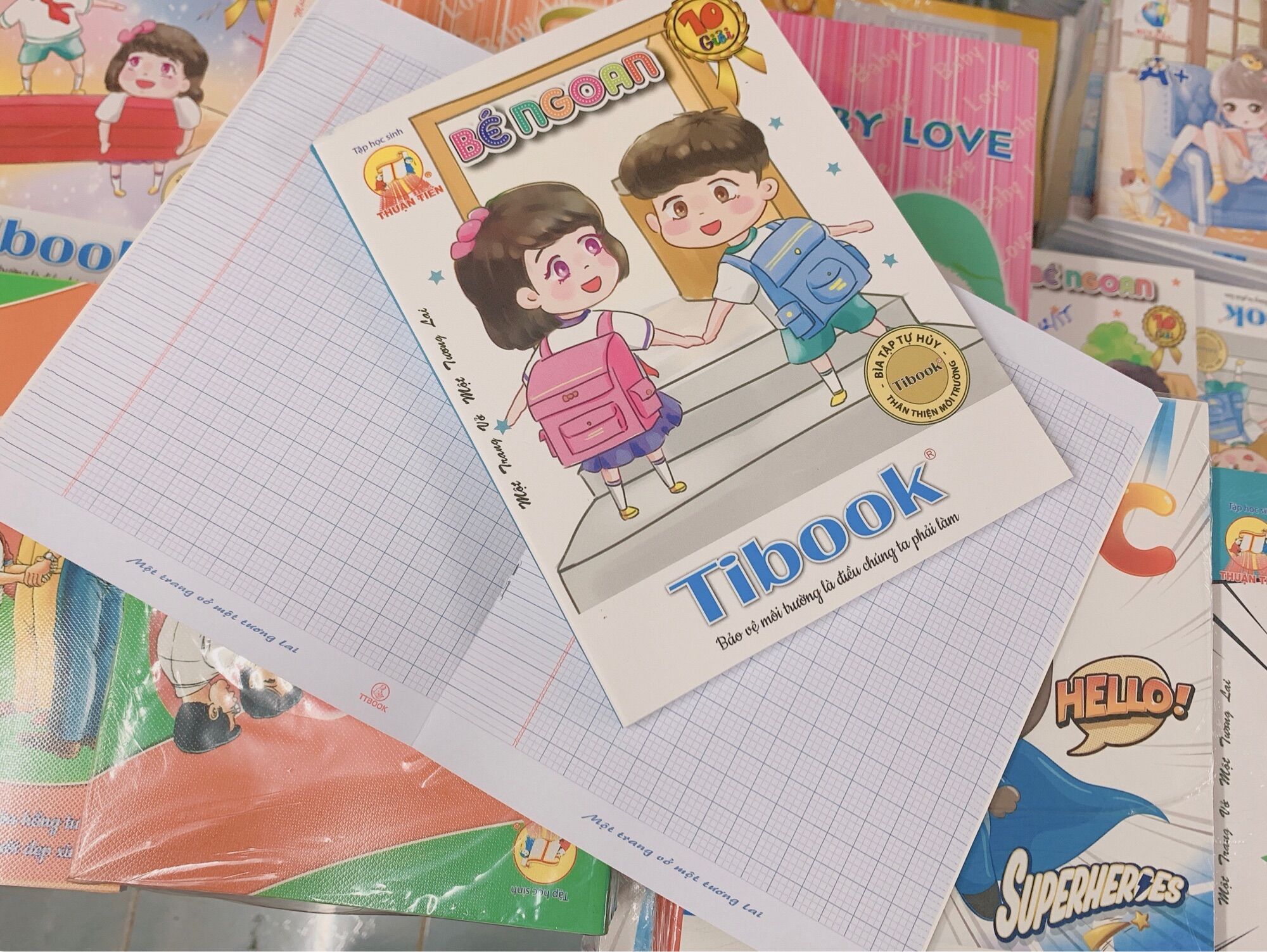 Tập học sinh abc/baby love/điểm 10/bé ngoan thuận tiến 96 trang 4 ô ly