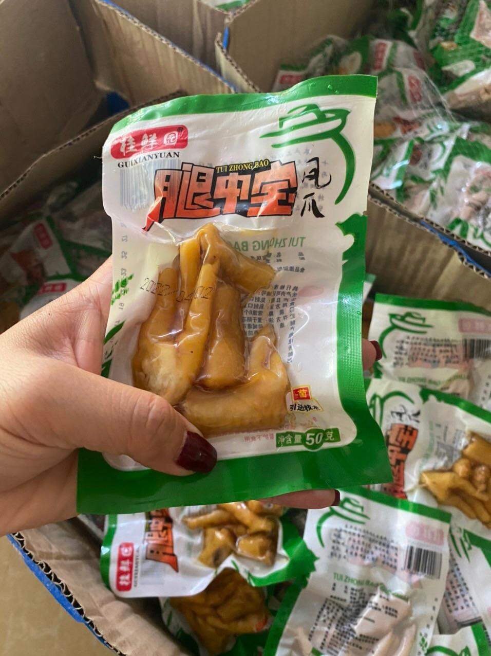 Chân Gà Cay Tứ Xuyên - Chân Gà Yuyu Ớt Cay - Chân Gà Xì Dầu/Rút Xương Trung Quốc - Thơm Ngon Giòn Tan