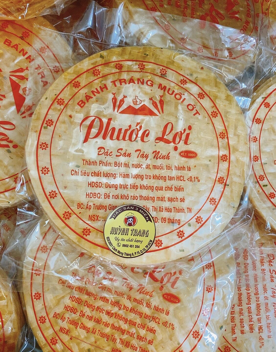 HCM [Loại 1] 500g Bánh Tráng Muối Ớt Cay Tây Ninh